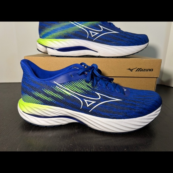 Mizuno Wave Inspire 21 Running Shoes Sneakers Reflex Blue-White Mens 11 - Picture 1 of 16